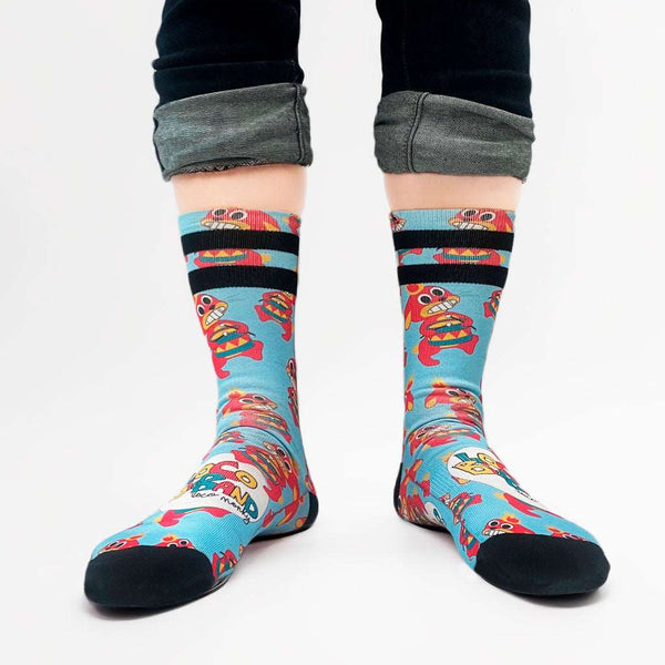 Calcetines Unisex LOCO MONKY RABBIT DRUM Blue by LOCO MONKY