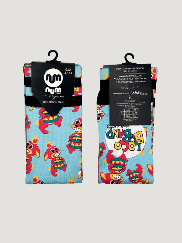 Calcetines Unisex LOCO MONKY RABBIT DRUM Blue by LOCO MONKY