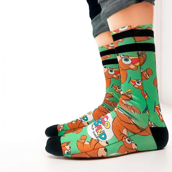 Calcetines Unisex Loco Monky Bear Trumpet Green by LOCO MONKY