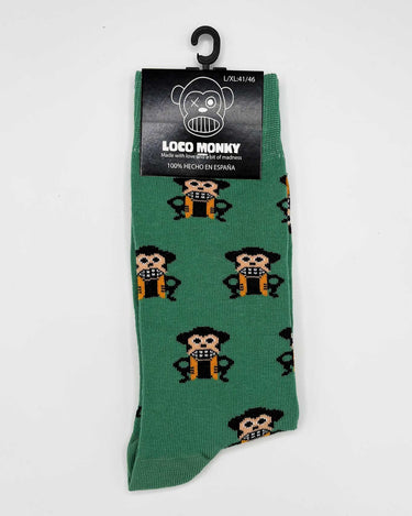 Calcetines Monos de Loco Monky Green Calcetines LOCO MONKY