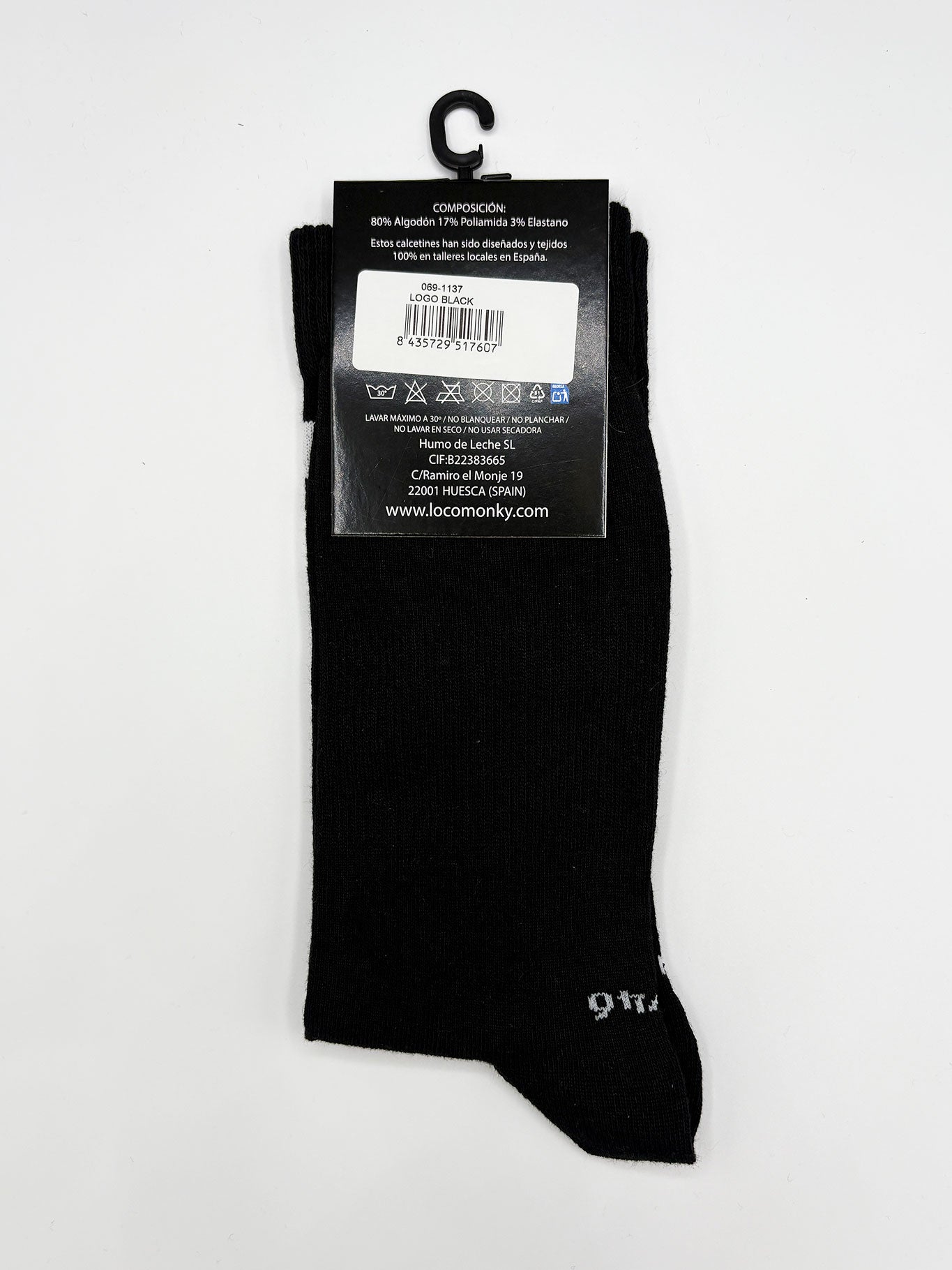 Calcetines Loco Logo de Loco Monky Black Calcetines LOCO MONKY