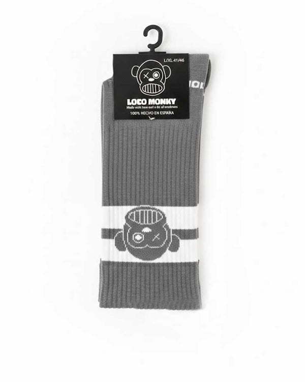 Calcetines Loco Logo de Loco Monky Grey by LOCO MONKY
