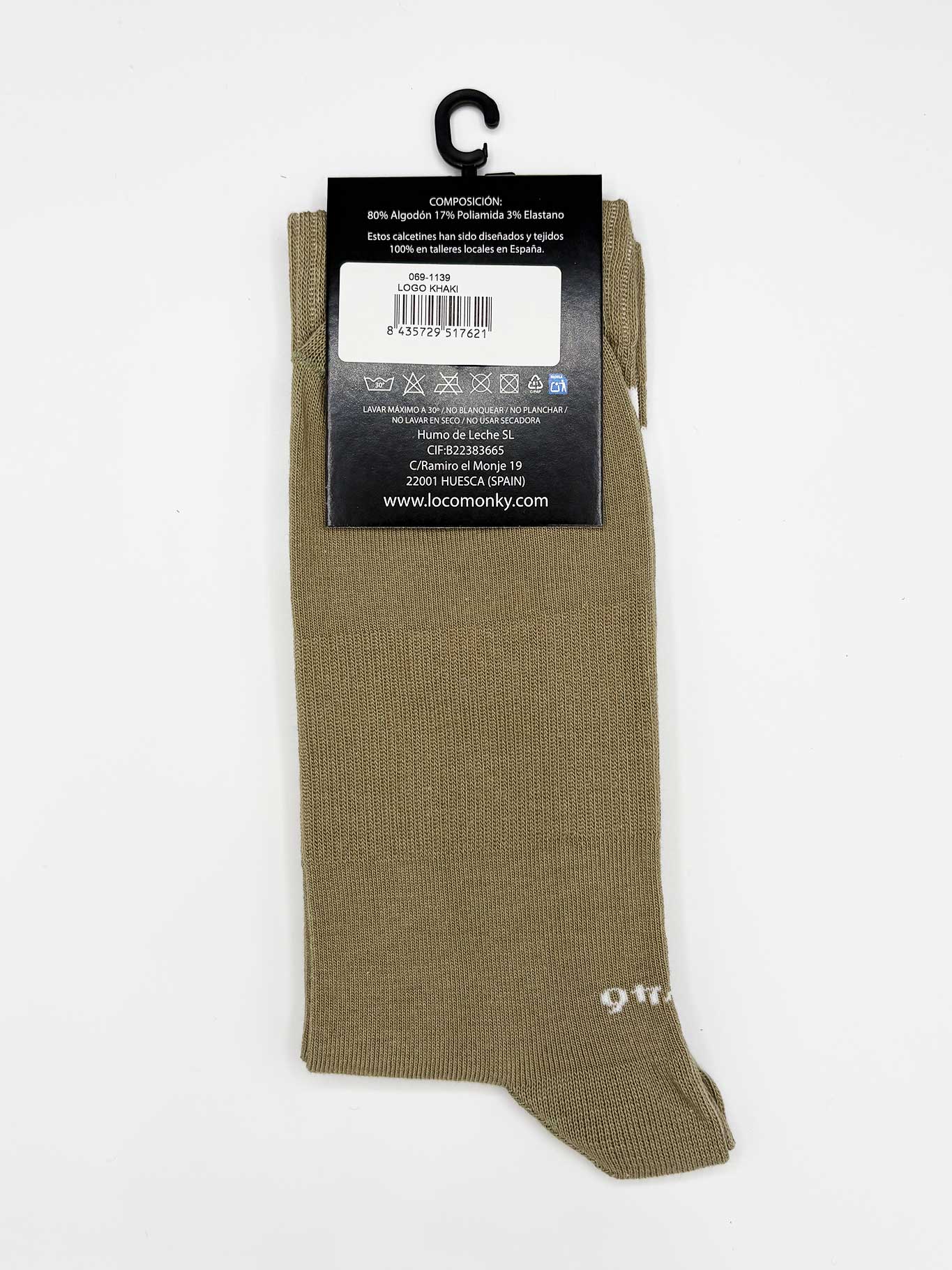 Calcetines Loco Logo de Loco Monky Khaki Calcetines LOCO MONKY