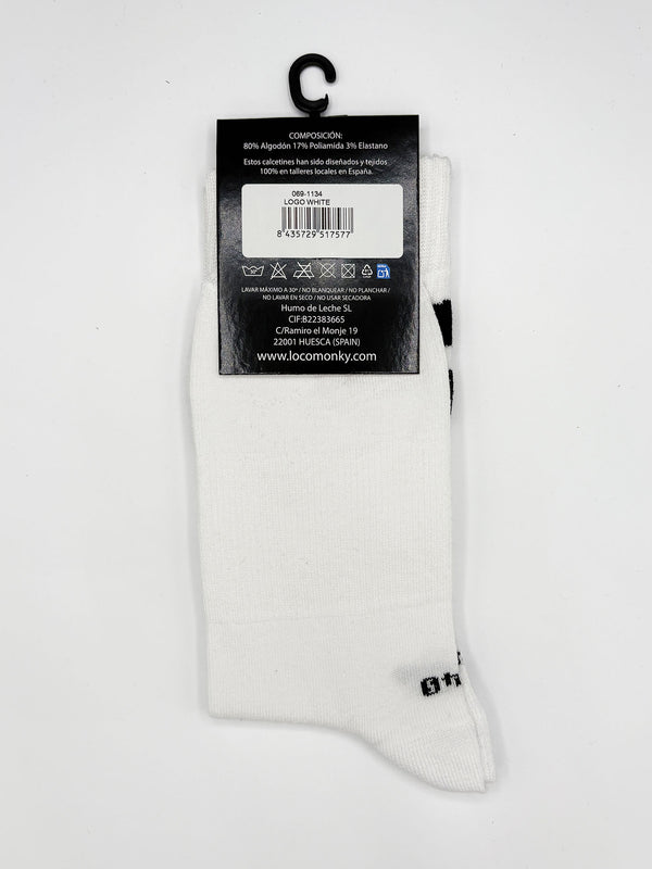 Calcetines Loco Logo de Loco Monky White by LOCO MONKY