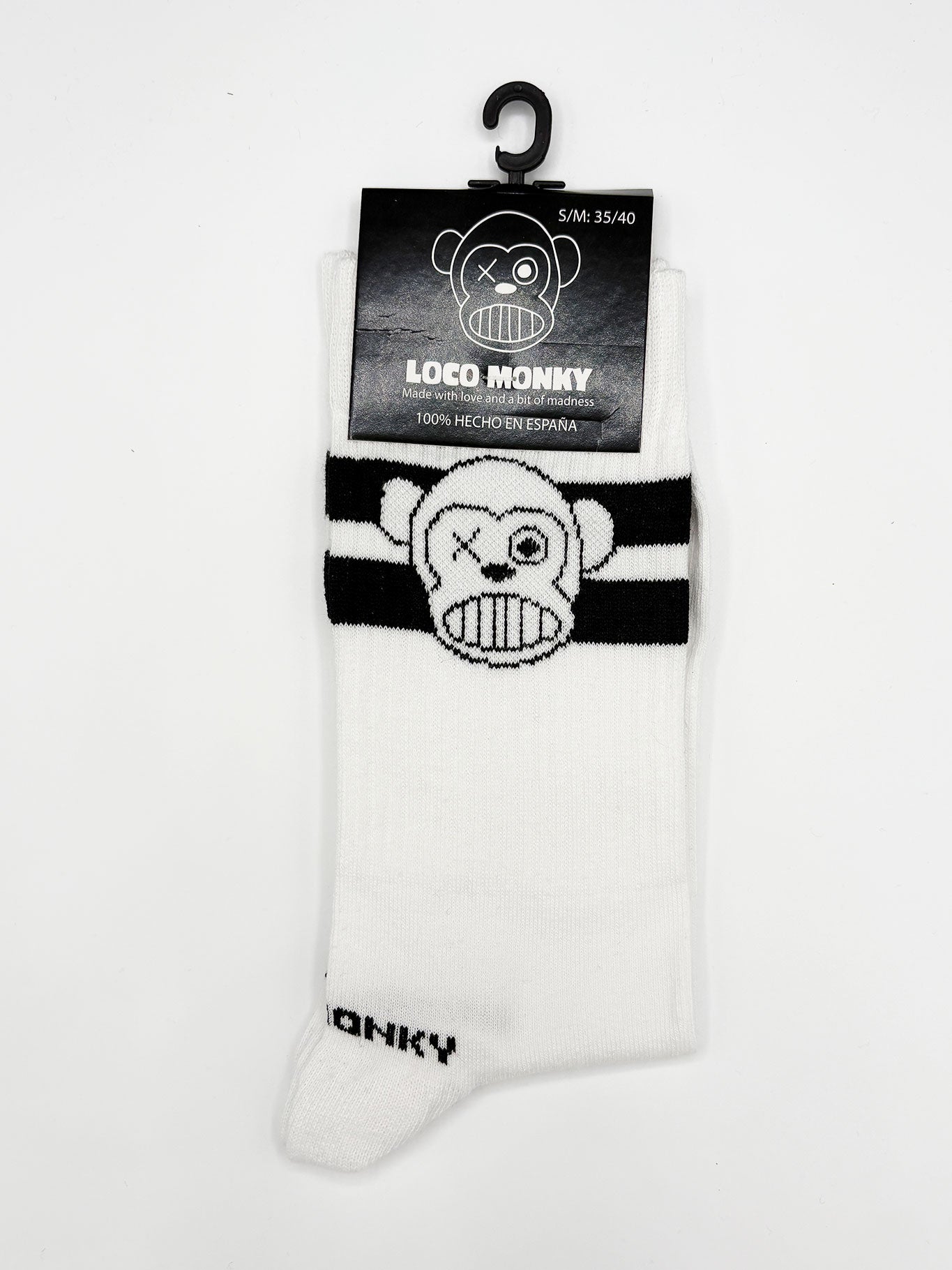 Calcetines Loco Logo de Loco Monky White Calcetines LOCO MONKY