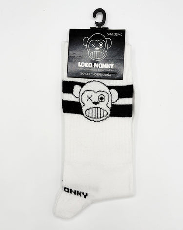 Calcetines Loco Logo de Loco Monky White Calcetines LOCO MONKY