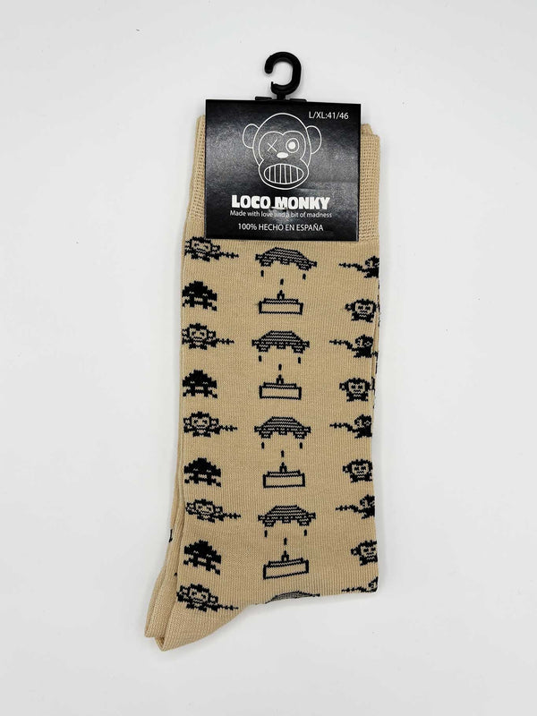 Calcetines Space Monky de Loco Monky Sand by LOCO MONKY