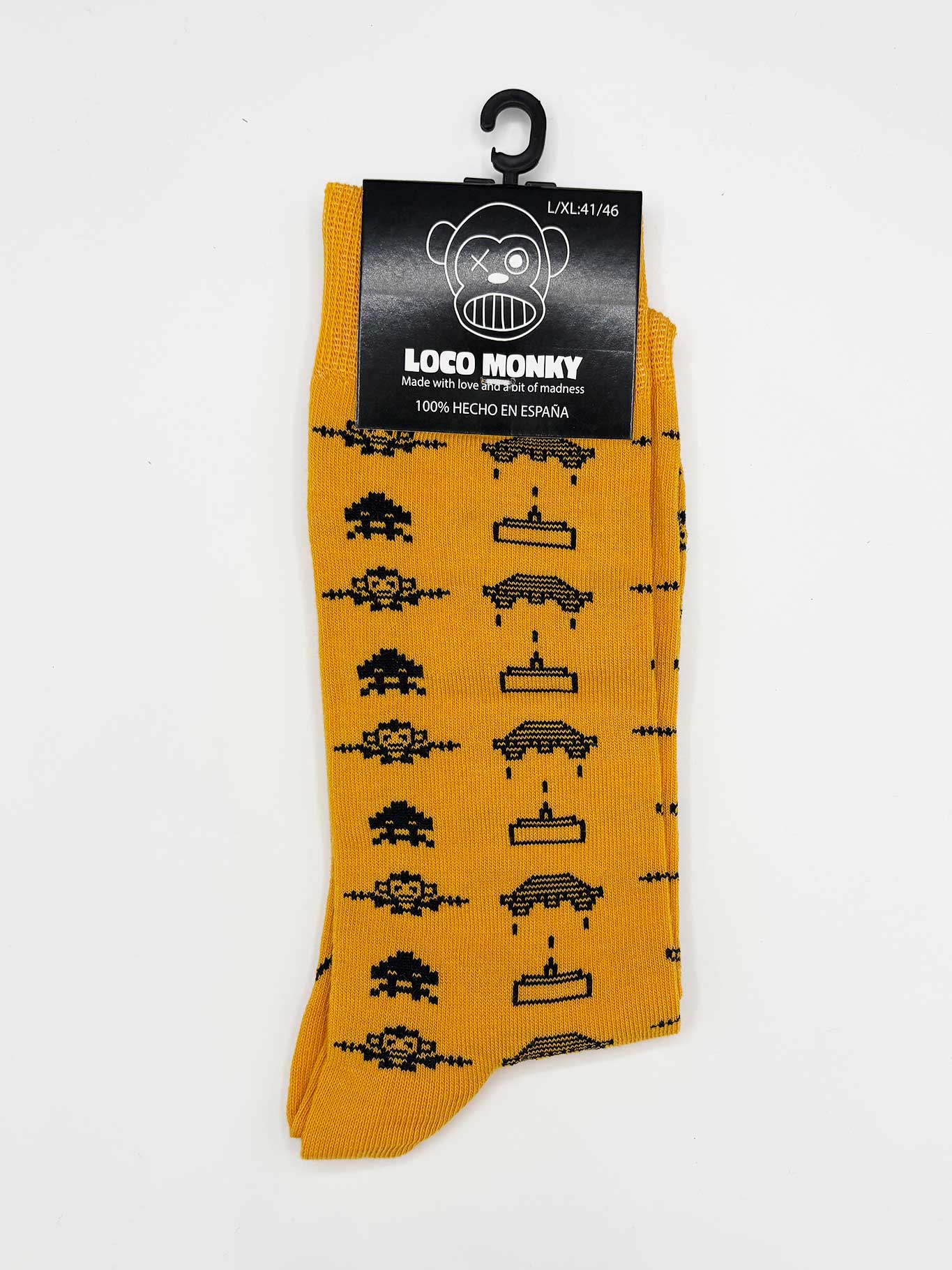Calcetines Space Monky de Loco Monky Yellow Calcetines LOCO MONKY