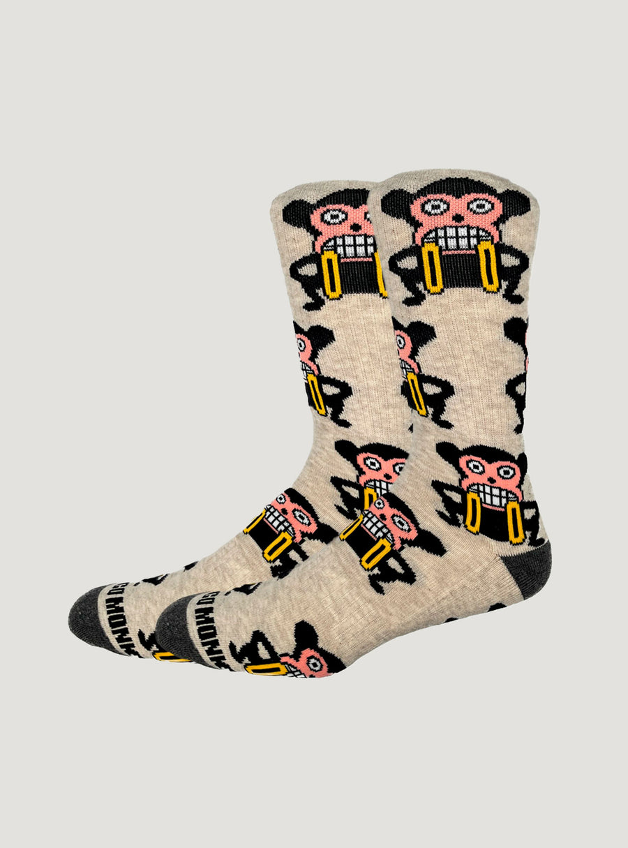 Crazy Monky Retro-Logo-Socken