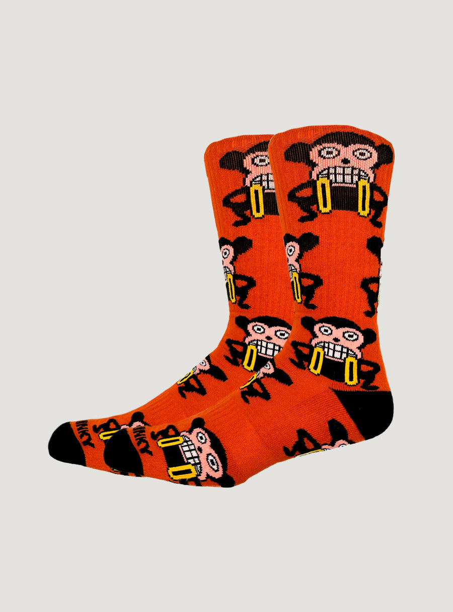 Crazy Monky Retro-Logo-Socken