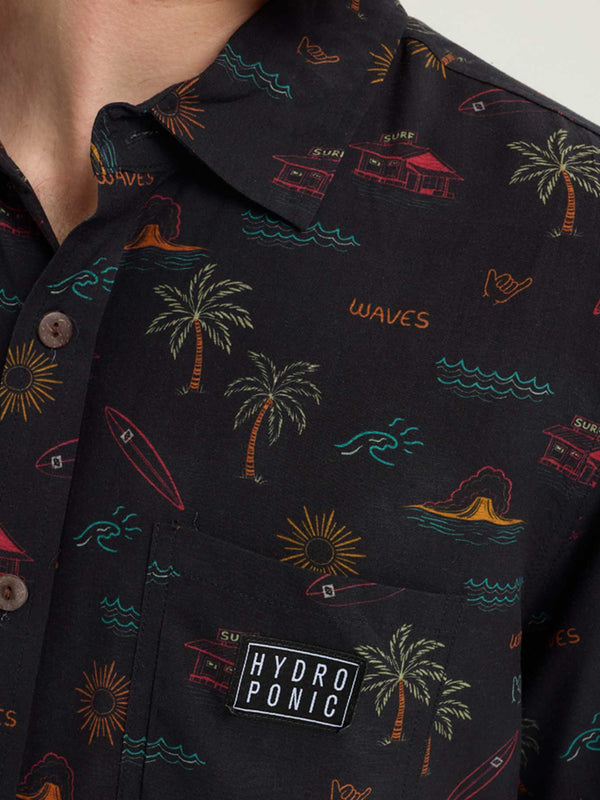 Camisa de manga corta de hombre estampada de Hydroponic Topanga by Hydroponic