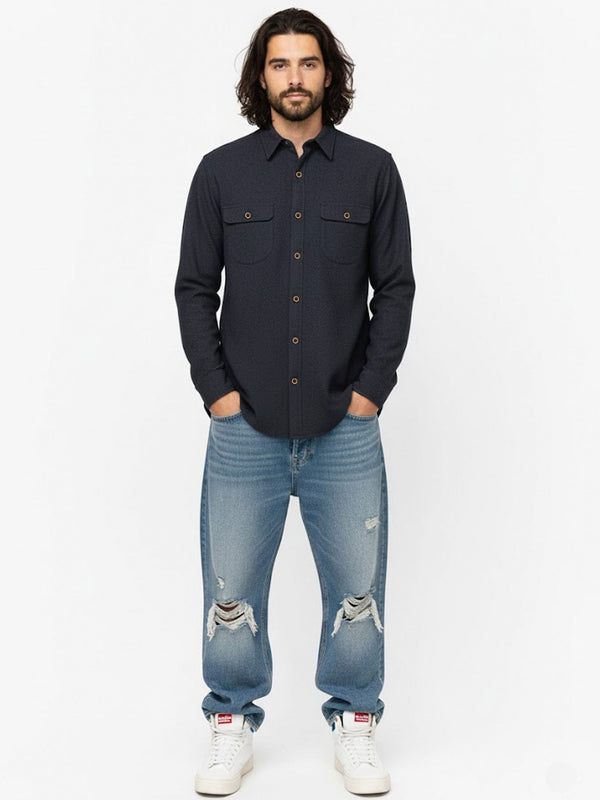 Camisa franela de hombre Chop de Loco Monky Navy by LOCO MONKY