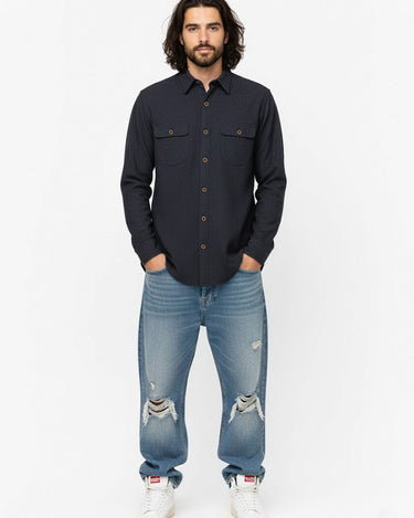 Camisa franela de hombre Chop de Loco Monky Navy by LOCO MONKY