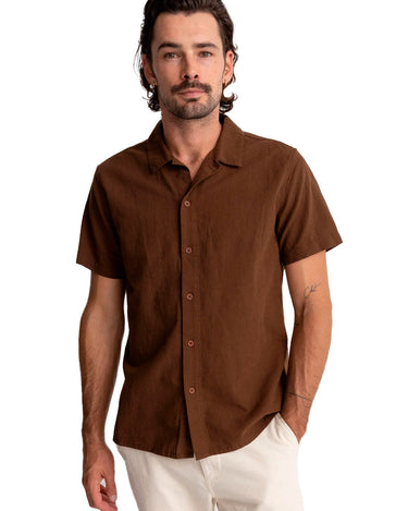 Camisa de manga corta de lino y algodón Rhythm Classic Linen - NUM wear