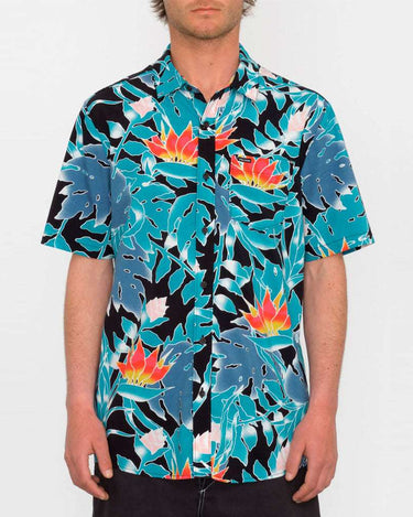 Camisa de flores para hombre Volcom LEAF PIT FLORAL SS - NUM wear