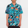 Camisa de flores para hombre Volcom LEAF PIT FLORAL SS - NUM wear