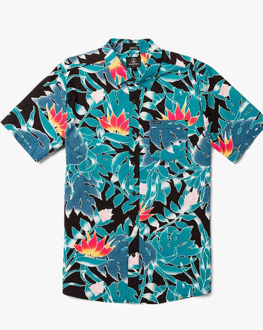 Camisa de flores para hombre Volcom LEAF PIT FLORAL SS - NUM wear