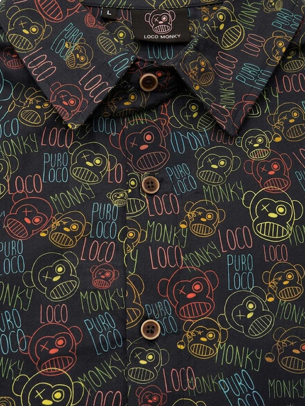 Camisa Hombre LOCO MONKY Face Black by LOCO MONKY