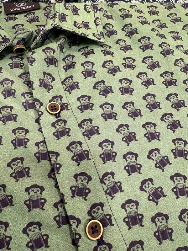 Camisa Hombre LOCO MONKY Monos Green by LOCO MONKY