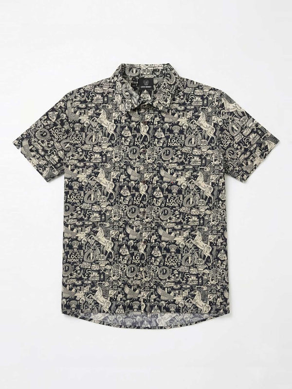 Camisa Hombre LOCO MONKY Nonsense Black by LOCO MONKY
