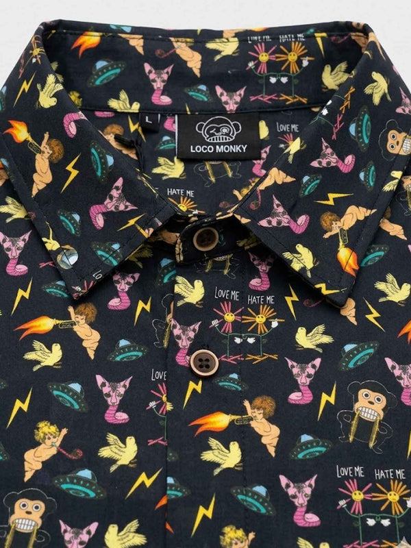 Camisa Hombre LOCO MONKY Puro Loco Black by LOCO MONKY