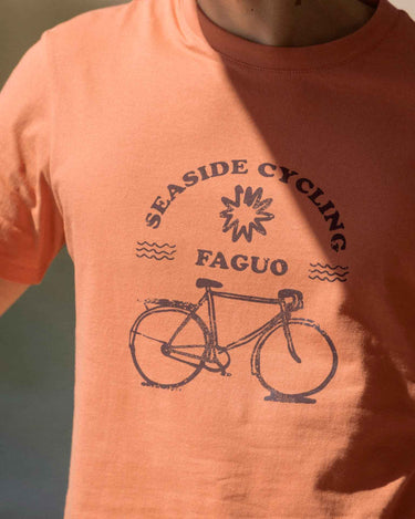 Camiseta de hombre 'Seaside Cycling' con estampado de bicicleta marca Faguo - NUM wear