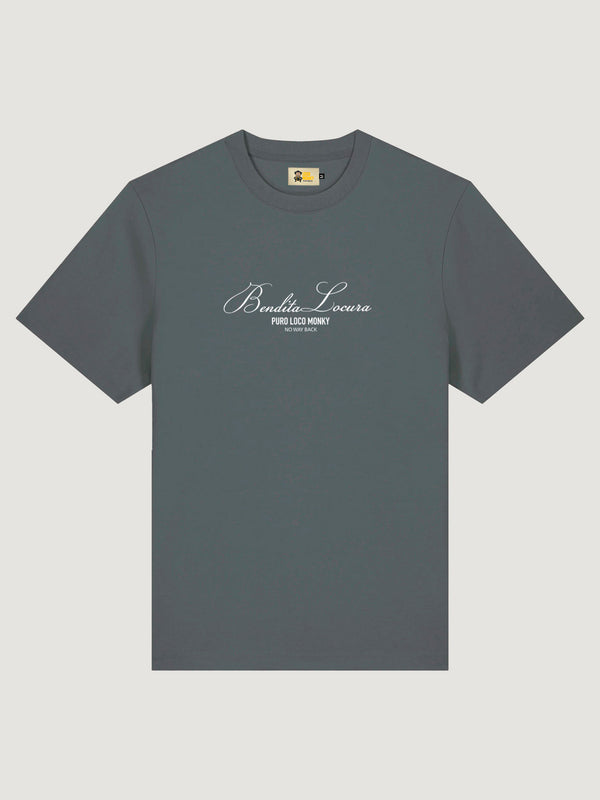 Camiseta Bendita Locura Bordado de Loco Monky Dark Grey by LOCO MONKY