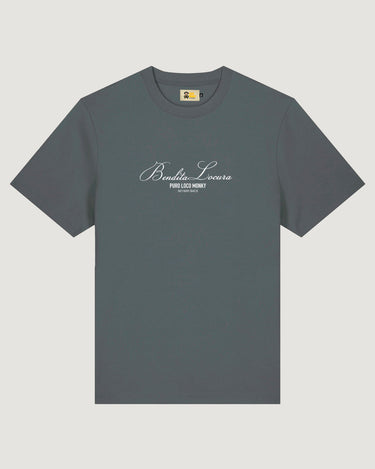 Camiseta Bendita Locura Bordado de Loco Monky Dark Grey camisetas de hombre LOCO MONKY
