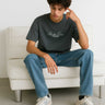 Camiseta Bendita Locura Bordado de Loco Monky Dark Grey camisetas de hombre LOCO MONKY