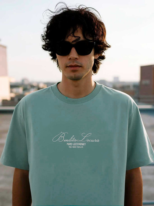 Camiseta Bendita Locura Bordado de Loco Monky Green by LOCO MONKY
