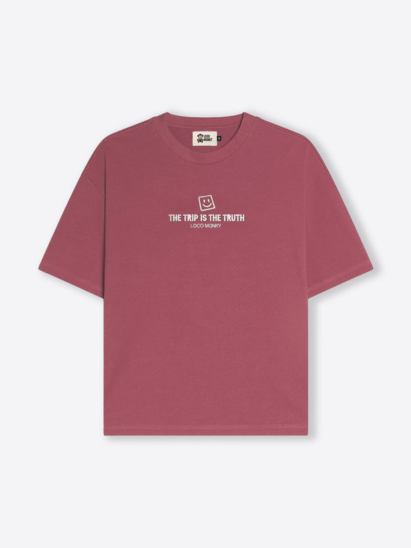 Camiseta boxy Unisex LOCO MONKY Trip B Grape by LOCO MONKY