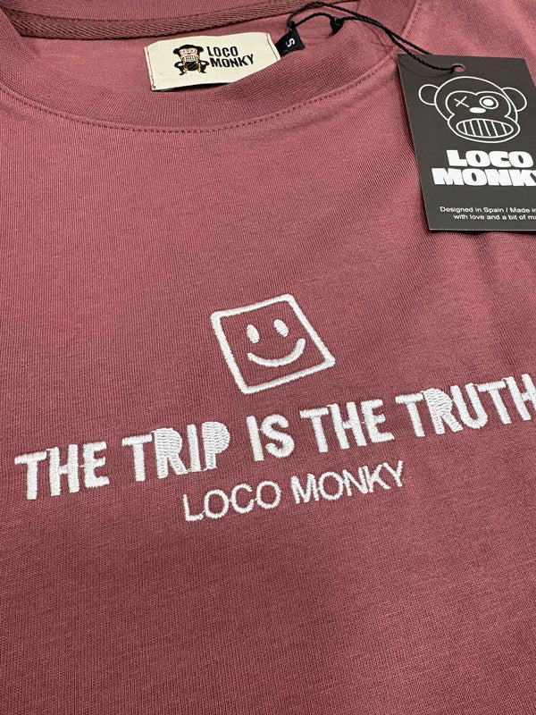 Camiseta boxy Unisex LOCO MONKY Trip B Grape by LOCO MONKY