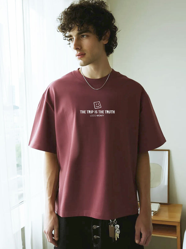 Camiseta boxy Unisex LOCO MONKY Trip B Grape by LOCO MONKY