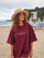 Camiseta boxy Unisex LOCO MONKY Trip B Grape by LOCO MONKY
