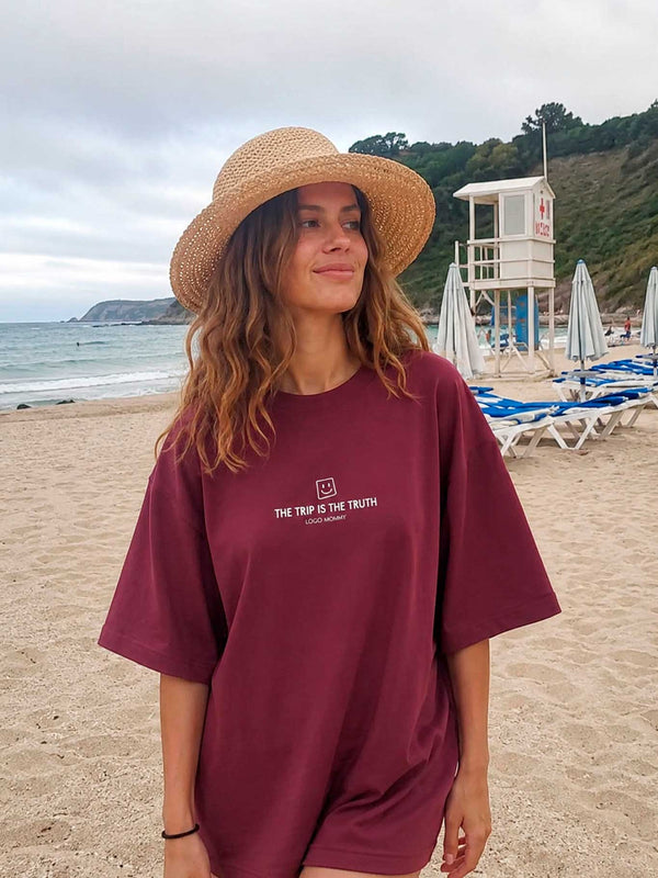 Camiseta boxy Unisex LOCO MONKY Trip B Grape by LOCO MONKY
