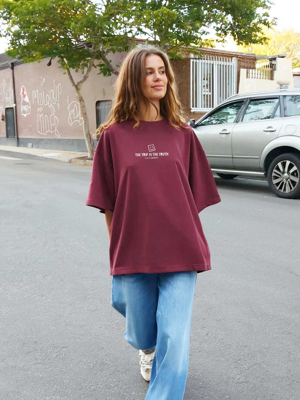 Camiseta boxy Unisex LOCO MONKY Trip B Grape by LOCO MONKY