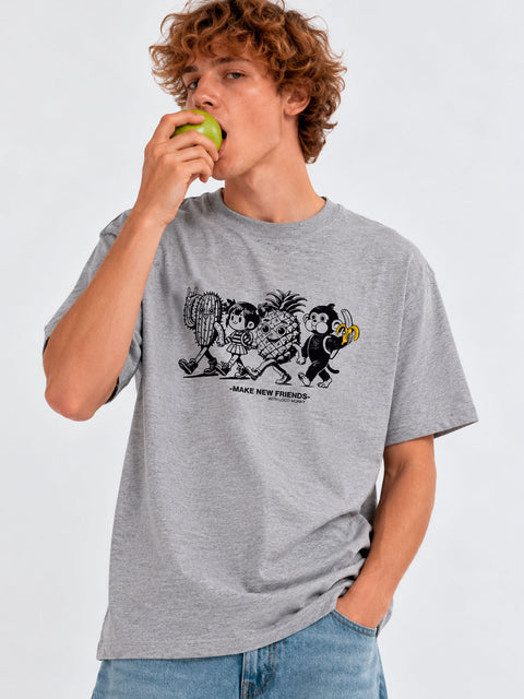Camiseta Fruits de Loco Monky Heather Grey