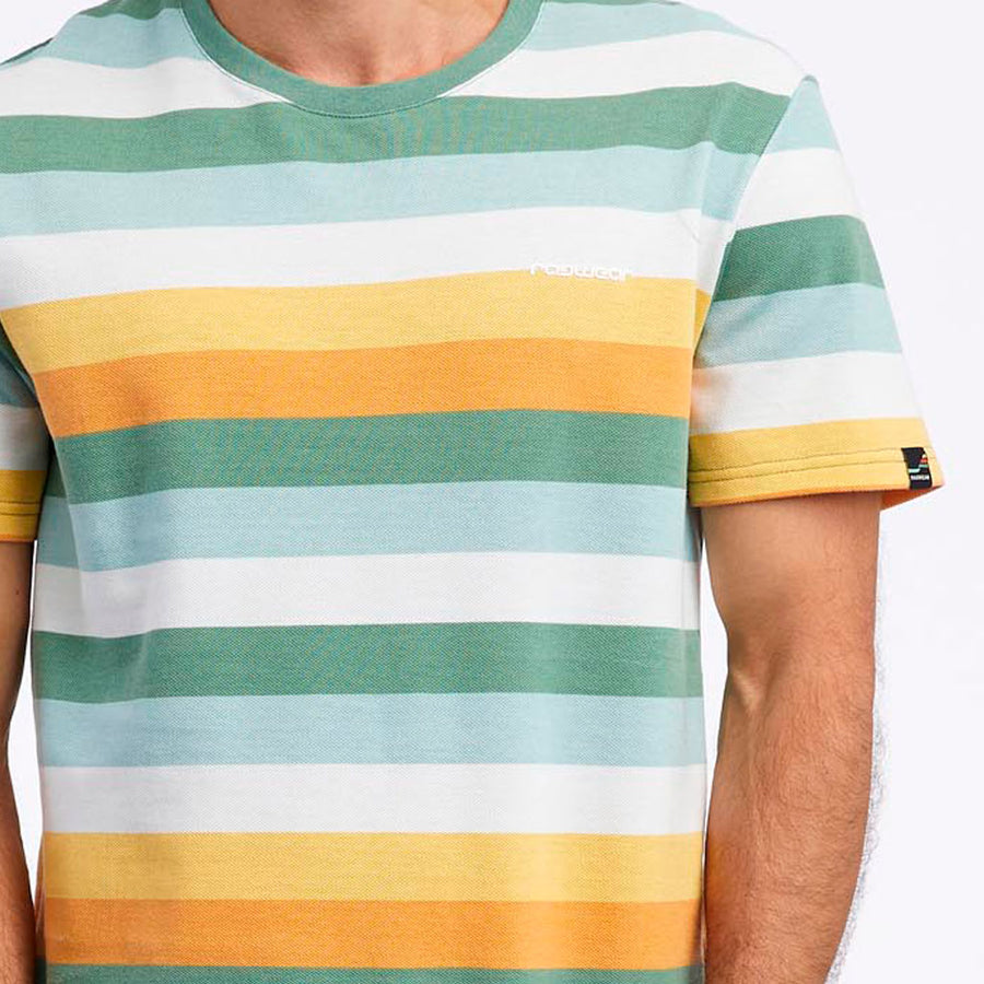 Camiseta de rayas para hombre de manga corta Dalphy Stripe de Ragwear