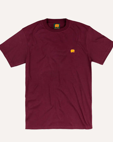 Camiseta de hombre Trendsplant Organic Essential Burgundy - NUM wear