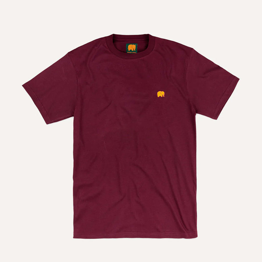 Camiseta de hombre Trendsplant Organic Essential Burgundy - NUM wear