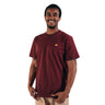 Camiseta de hombre Trendsplant Organic Essential Burgundy - NUM wear