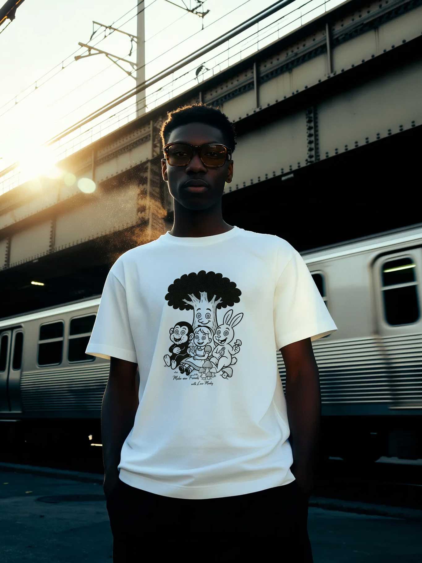 Camiseta Alice de Loco Monky White