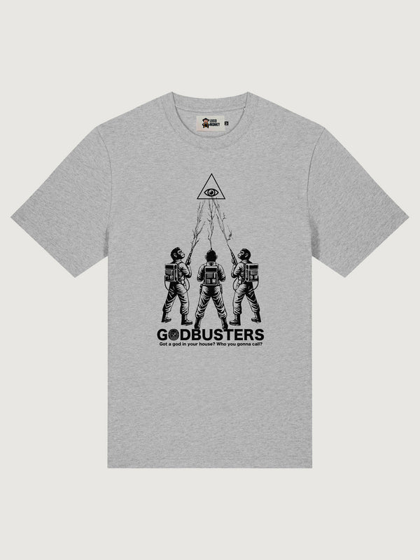 Camiseta Unisex Godbusters Loco Monky Heather Grey Original by LOCO MONKY