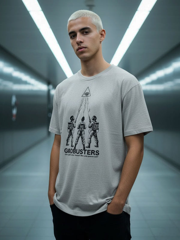 Camiseta Unisex Godbusters Loco Monky Heather Grey Original by LOCO MONKY