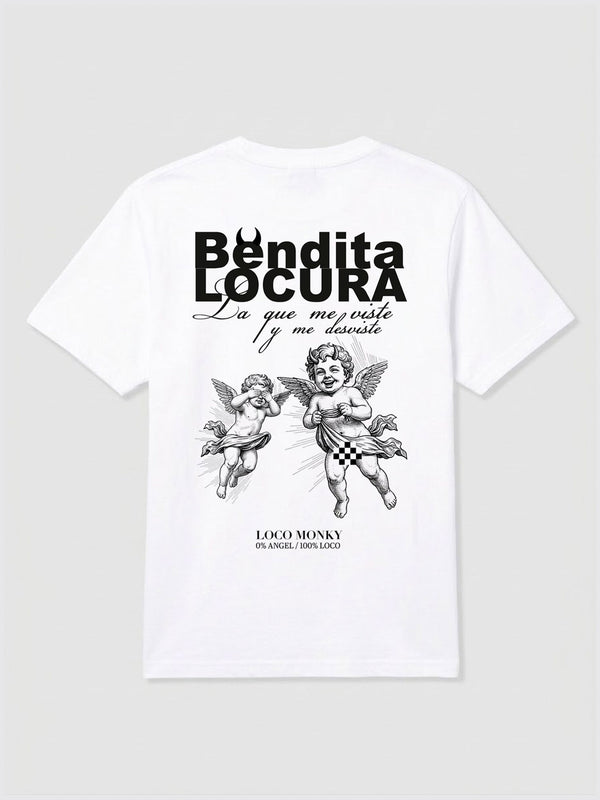 Camiseta Bendita Locura IV de Loco Monky White by LOCO MONKY