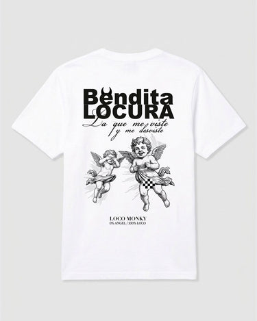 Camiseta Bendita Locura IV de Loco Monky White by LOCO MONKY