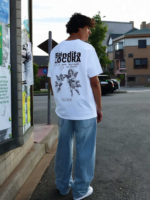 Camiseta Bendita Locura IV de Loco Monky White