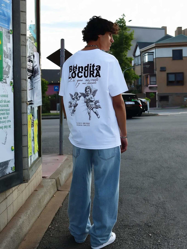 Camiseta Bendita Locura IV de Loco Monky White by LOCO MONKY