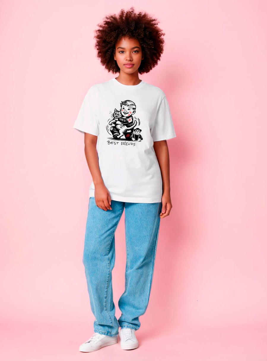 Camiseta Best Friends de Loco Monky white