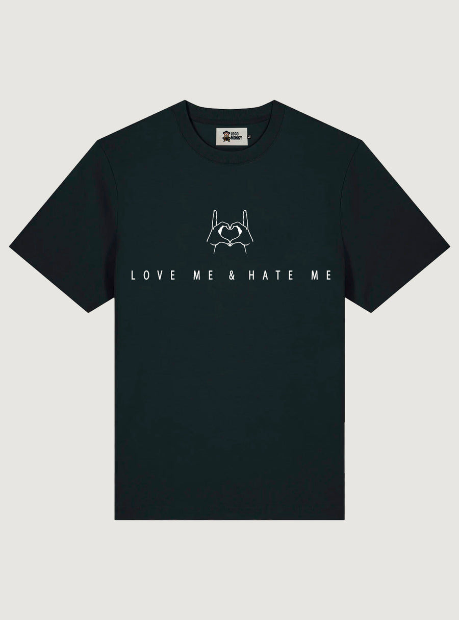 Camiseta Unisex Love Me & Hate Me Bordado de Loco Monky